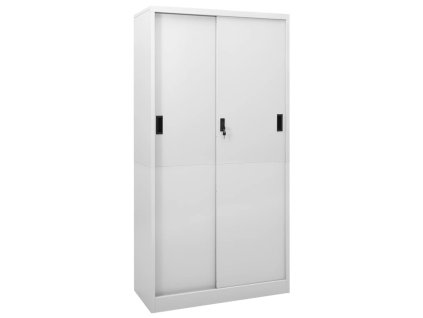 vidaXL Kancelářská skříň posuvné dveře světle šedá 90x40x180 cm ocel