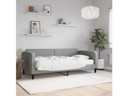 vidaXL Válenda s matrací světle šedá 90 x 190 cm textil