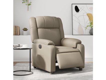 vidaXL Elektrické polohovací křeslo cappuccino umělá kůže