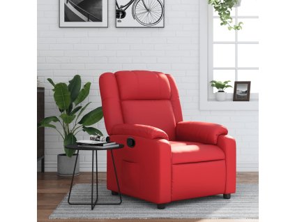 vidaXL Polohovací křeslo červené umělá kůže