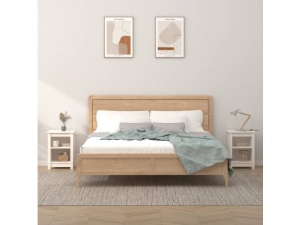 vidaXL Noční stolky 2 ks bílé 40 x 35 x 55 cm masivní borové dřevo