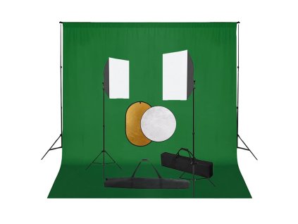 vidaXL Ateliérové vybavení sada se světly, pozadím a odraznou deskou
