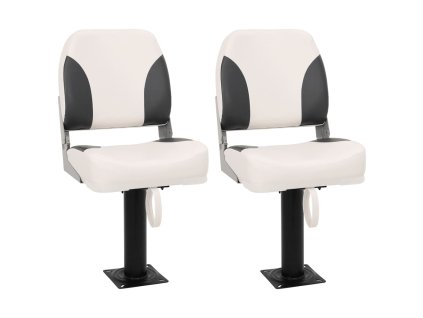 vidaXL Skládací lodní sedadla, 2 kusy, nízké opěradlo