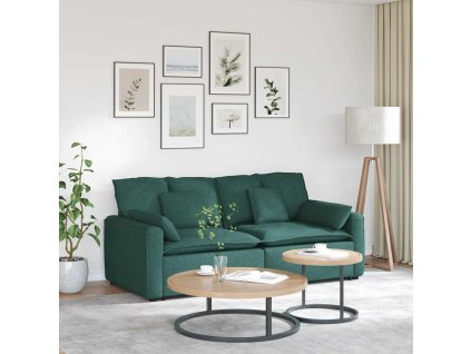 vidaXL Modulární pohovka s polštáři tmavě zelená