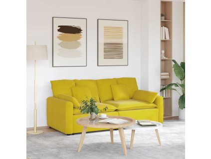 vidaXL Modulární pohovka s polštáři žlutá