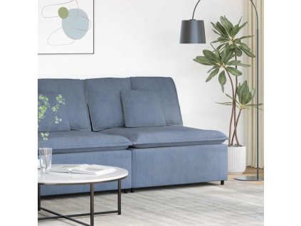 vidaXL Modulární středový modul pohovky s polštáři modrá 100 cm