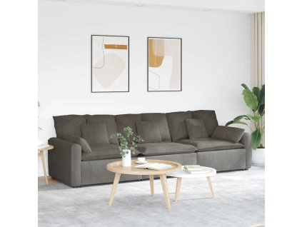 vidaXL Modulární pohovka s polštáři světle šedá