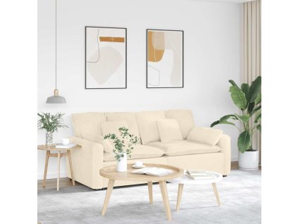 vidaXL Modulární pohovka s polštáři krémová