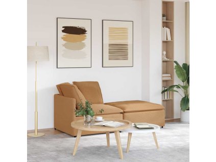 vidaXL Modulární pohovka s podnožkou&polštáře kudrnatým z vlněné látky