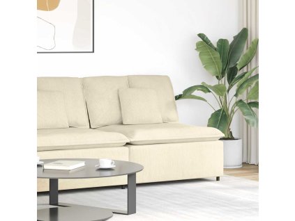vidaXL Modulární středový modul pohovky s polštáři krémová 100 cm