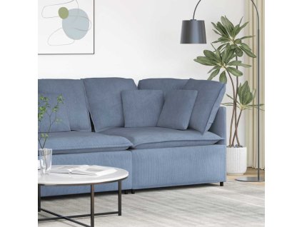 vidaXL Modulární rohová pohovka s polštáři modrá 100 cm