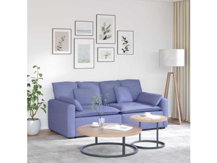 vidaXL Modulární pohovka s polštáři džínově modrá