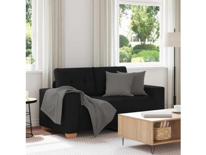 vidaXL Loveseat Sofa Černý 160x77x82 cm textil