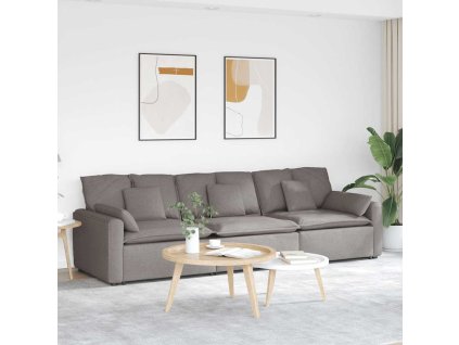 vidaXL Modulární pohovka s polštáři taupe