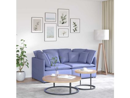 vidaXL Modulární pohovka s polštáři textil džínově modrá