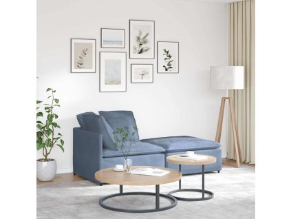 vidaXL Modulární pohovka s podnožkou&polštáře modrá