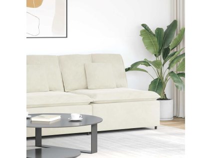 vidaXL Modulární středový modul pohovky s polštáři krémová 100 cm