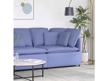 vidaXL Modulární rohová pohovka s polštáři džínově modrá 100 cm