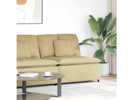 vidaXL Modulární středový modul pohovky s polštáři šedozelená 100 cm