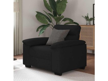 vidaXL Rozkládací křeslo černé 60 cm látka