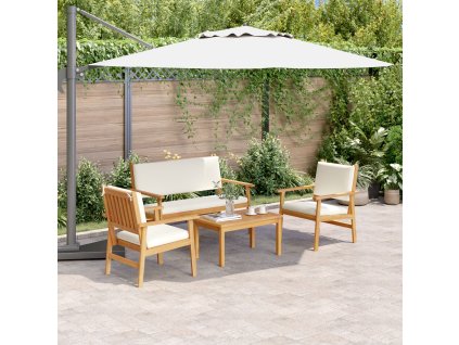 vidaXL Sada zahradních pohovek 4 pcs Hnědá 120 x 65,5 x 79 cm