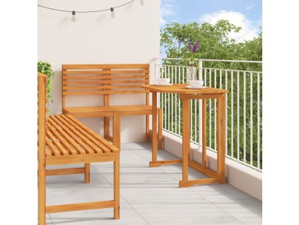vidaXL Zahradní bistro set 5 pcs Hnědá masivní akáciové dřevo