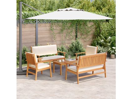 vidaXL Sada zahradních pohovek 5 pcs Hnědá Masivní akátové dřevo