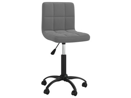 vidaXL Otočná jídelní židle tmavě šedá samet