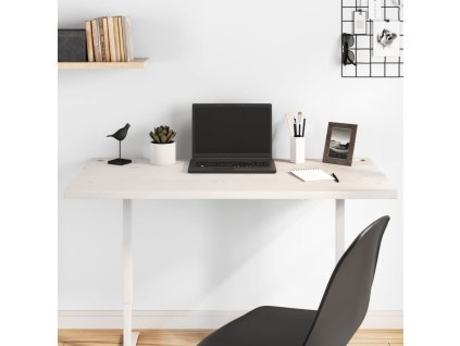 vidaXL Deska psacího stolu bílá 110 x 60 x 2,5 cm masivní borové dřevo