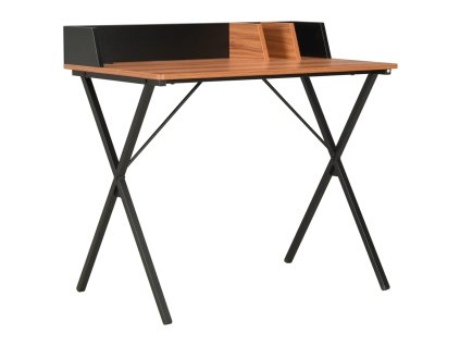 vidaXL Psací stůl černý a hnědý 80 x 50 x 84 cm