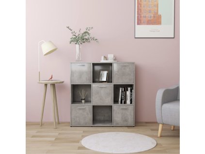 vidaXL Knihovna betonově šedá 90 x 30 x 90 cm kompozitní dřevo