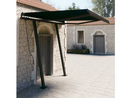 vidaXL Automatická zatahovací markýza se sloupky 3 x 2,5 m antracitová