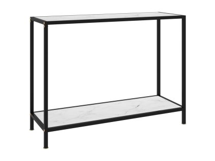 vidaXL Konzolový stolek bílý 100 x 35 x 75 cm tvrzené sklo