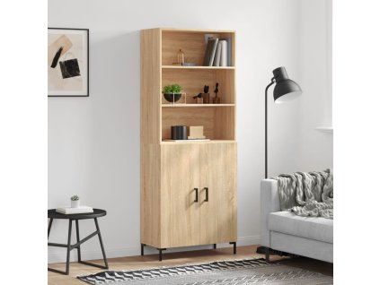 vidaXL Skříň highboard dub sonoma 69,5 x 34 x 180 cm kompozitní dřevo