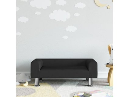 vidaXL Dětská pohovka černá 70 x 45 x 26,5 cm samet