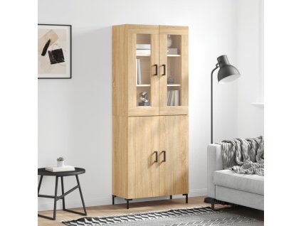 vidaXL Skříň highboard dub sonoma 69,5 x 34 x 180 cm kompozitní dřevo