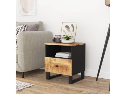 vidaXL Noční stolek masivní mangovník a kompozitní dřevo