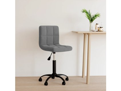 vidaXL Otočná kancelářská židle tmavě šedá samet