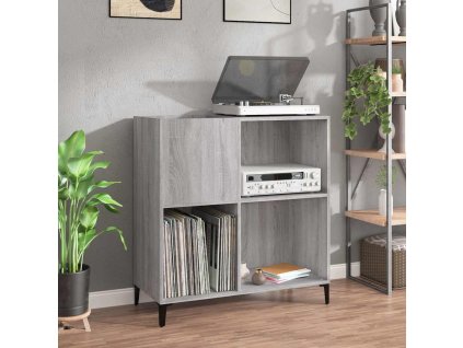 vidaXL Skříňka na LP desky šedá sonoma 84,5x38x89 cm kompozitní dřevo