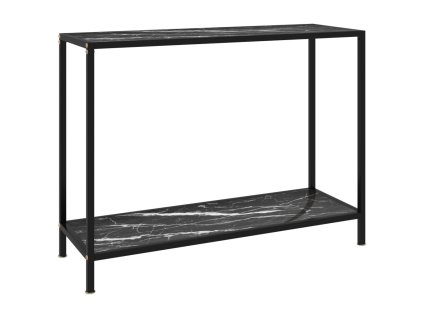 vidaXL Konzolový stolek černý 100 x 35 x 75 cm tvrzené sklo