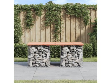 vidaXL Zahradní lavice gabionový design 103x44x42 cm masivní douglaska