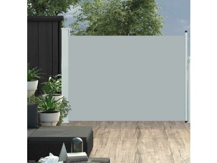 vidaXL Zatahovací boční markýza/zástěna na terasu 120 x 500 cm šedá