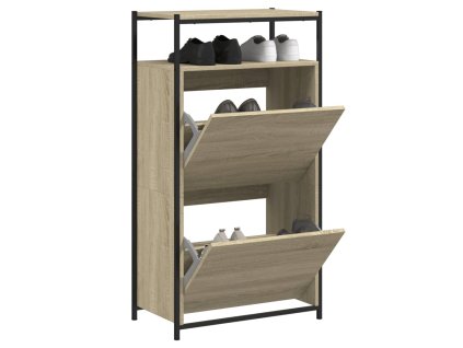 vidaXL Botník dub sonoma 60 x 34 x 112 cm kompozitní dřevo