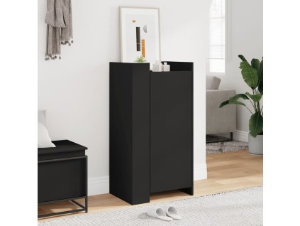 vidaXL Botník černý 52 x 37,5 x 100 cm kompozitní dřevo