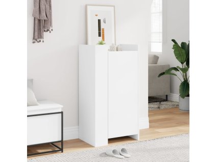 vidaXL Botník bílý 52 x 37,5 x 100 cm kompozitní dřevo