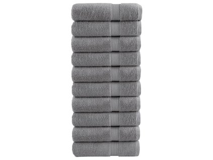 vidaXL Premium ručníky SOLUND 10 ks šedé 50 x 100 cm 600 g/m²