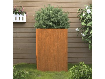 vidaXL Truhlík 52x48x75 cm cortenová ocel