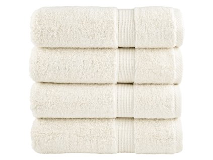 vidaXL Prémiové osušky SOLUND 4 ks krémové 100x150 cm 600 g/m²
