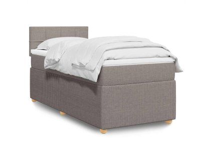 vidaXL Box spring postel s matrací taupe 90x190 cm textil