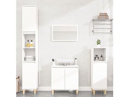 vidaXL 3dílný set koupelnového nábytku bílý kompozitní dřevo